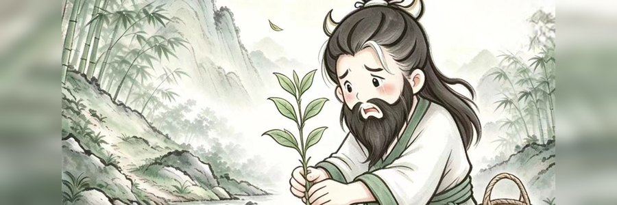 神农将它安葬在山岗之上，插下茶枝以寄哀思