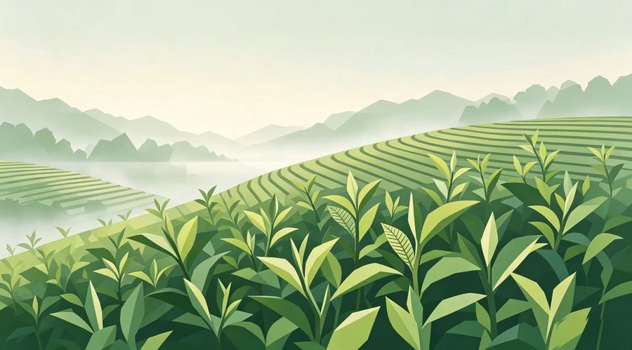 云雾茶田